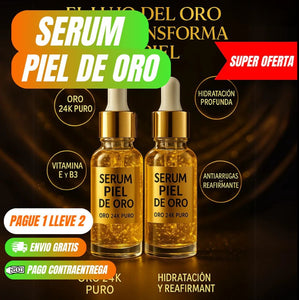 ✨ Lleva 2 Serum Antiarrugas Piel de Oro + ENVÍO GRATIS