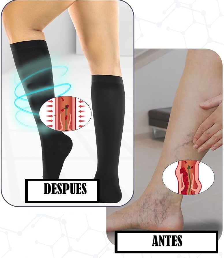 CALCETAS COMPRESION NEGRAS + ENVIO GRATIS