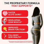 Peach Perfect Creatine for Women Booty Gain, Muscle Builder, Energy Boost, Pink Lemonade, Cognition Aid | Collagen, BCAA, lean muscle, Creatine Monohydrate Micronized Powder, Alt Creapure, 30 Servings Goba Tea