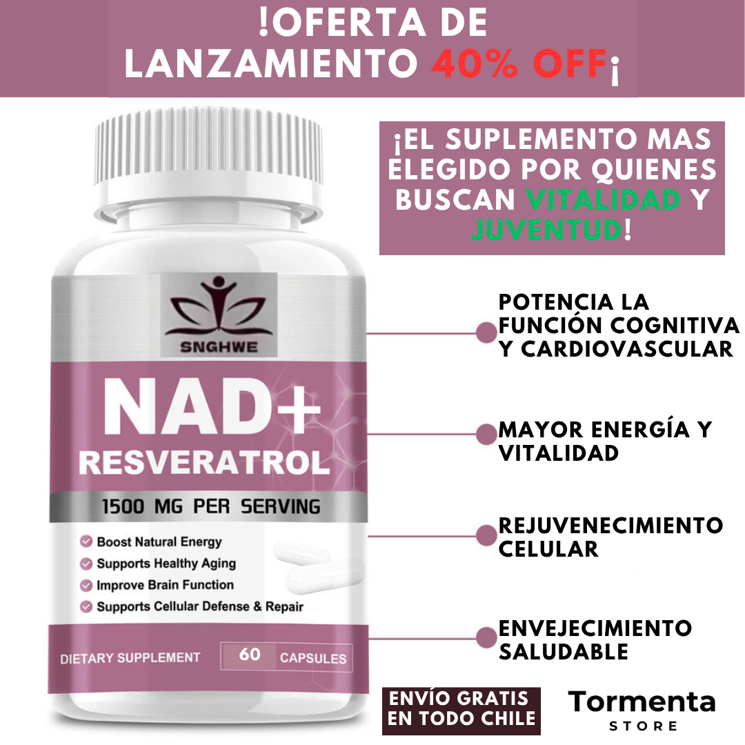 NAD+Resveratrol SNGHWE™ (60 Cápsulas) + ENVIO GRATIS