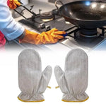 GUANTES METALICOS 2 EN 1 PARA LAVAR Y RESISTENTE AL CALOR + ENVIO GRATIS
